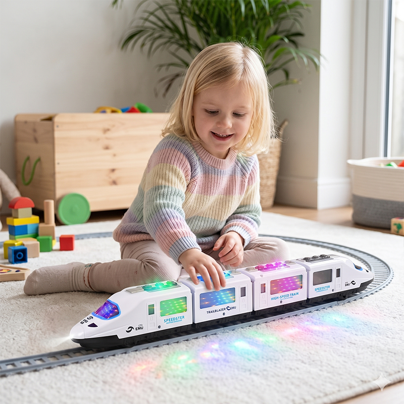 Buzzy Bullet Train Toy | Interactive Lights, Music & Bump-and-Go Action 6