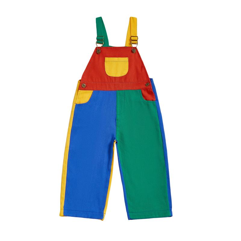 Buzzy Colorblock Overalls | Premium Cotton, Adjustable Straps 0
