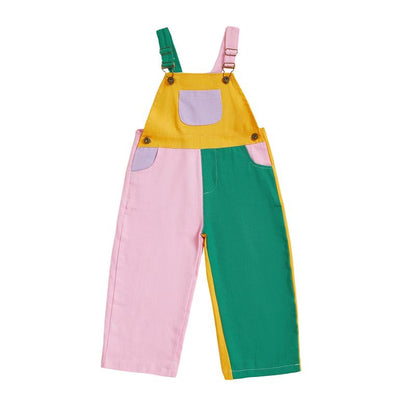 Buzzy Colorblock Overalls | Premium Cotton, Adjustable Straps 1
