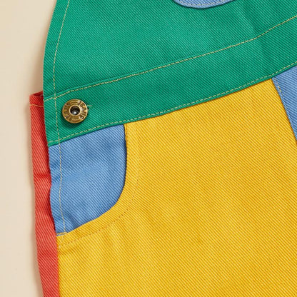 Buzzy Colorblock Overalls | Premium Cotton, Adjustable Straps 3