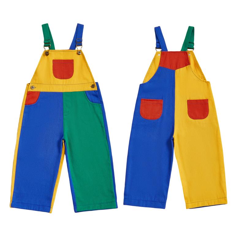 Buzzy Colorblock Overalls | Premium Cotton, Adjustable Straps 7