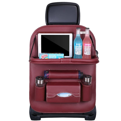 Caro Back Seat Organizer | Waterproof Leather, Foldable Table 12
