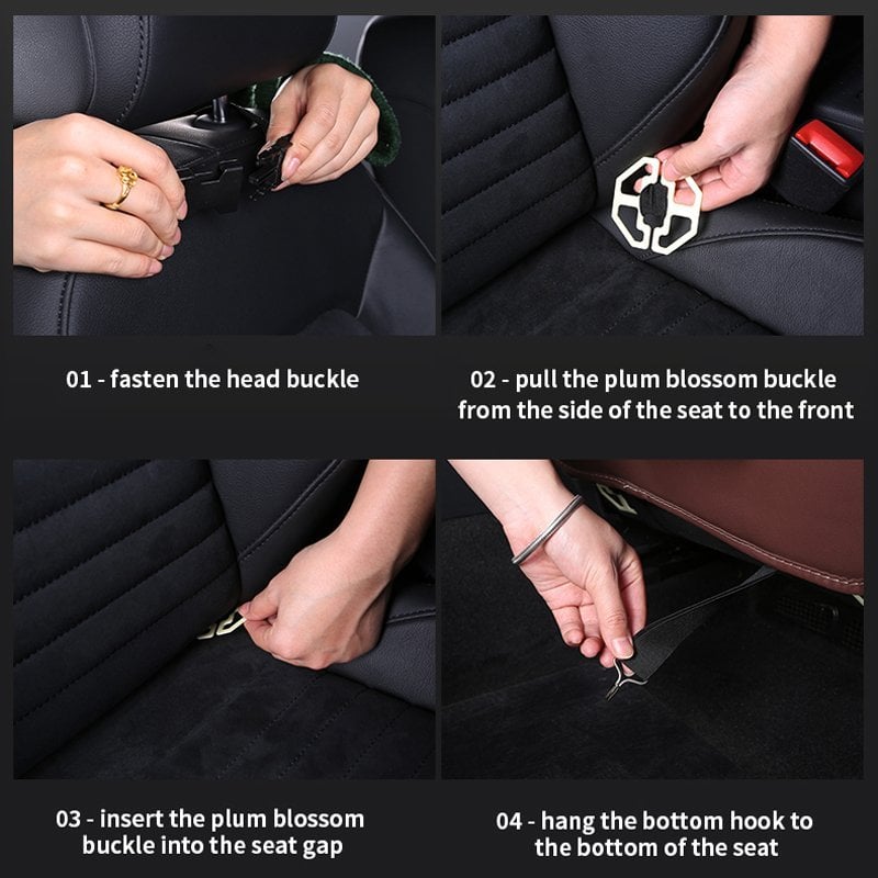 Caro Back Seat Organizer | Waterproof Leather, Foldable Table 4