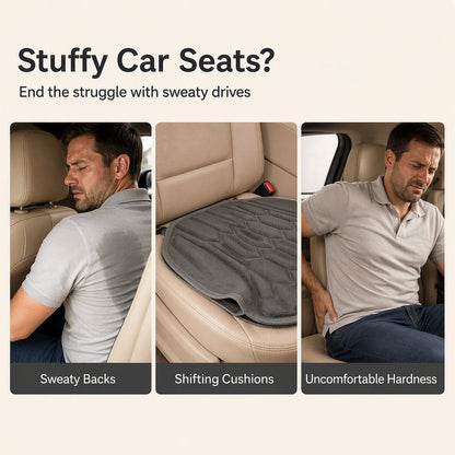 Certa Car Seat Cushion | Seaweed Fiber, Ergonomic Latex Core, Universal Fit 3
