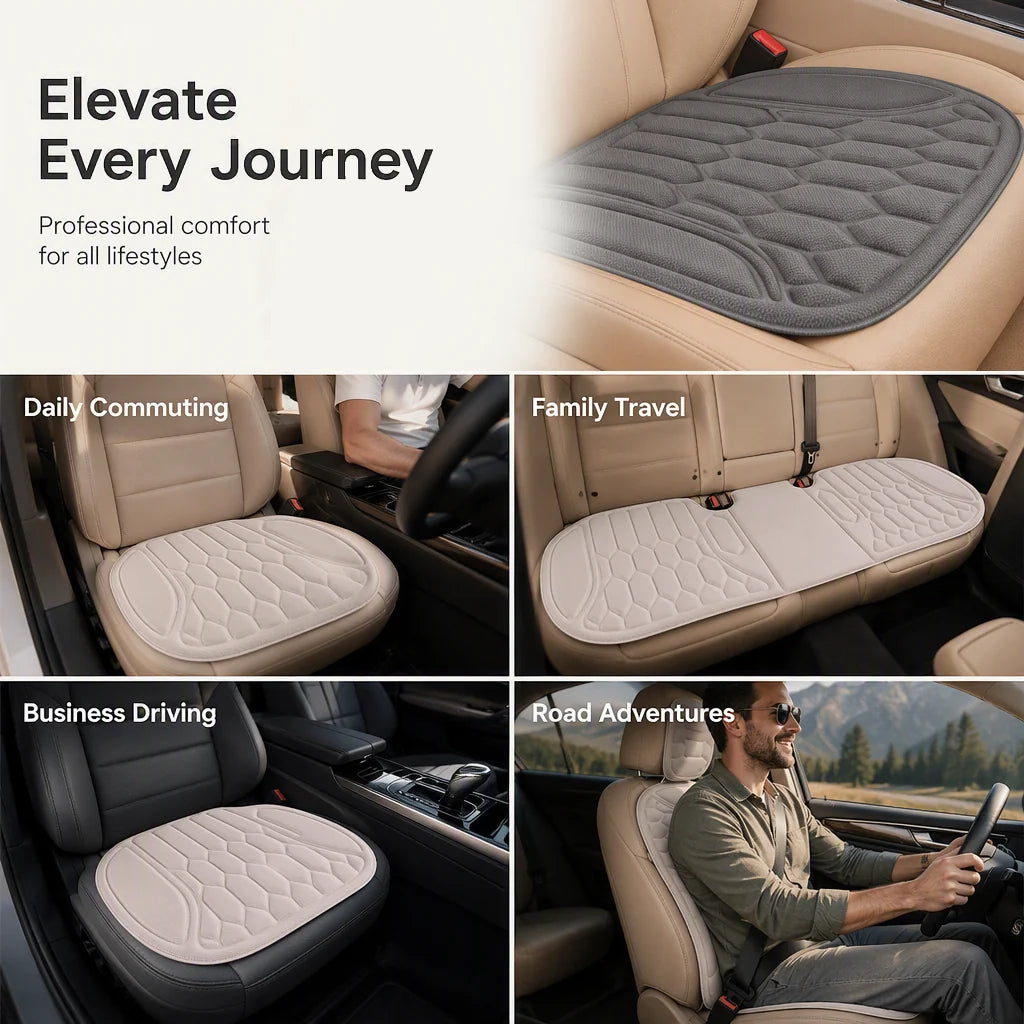 Certa Car Seat Cushion | Seaweed Fiber, Ergonomic Latex Core, Universal Fit 7