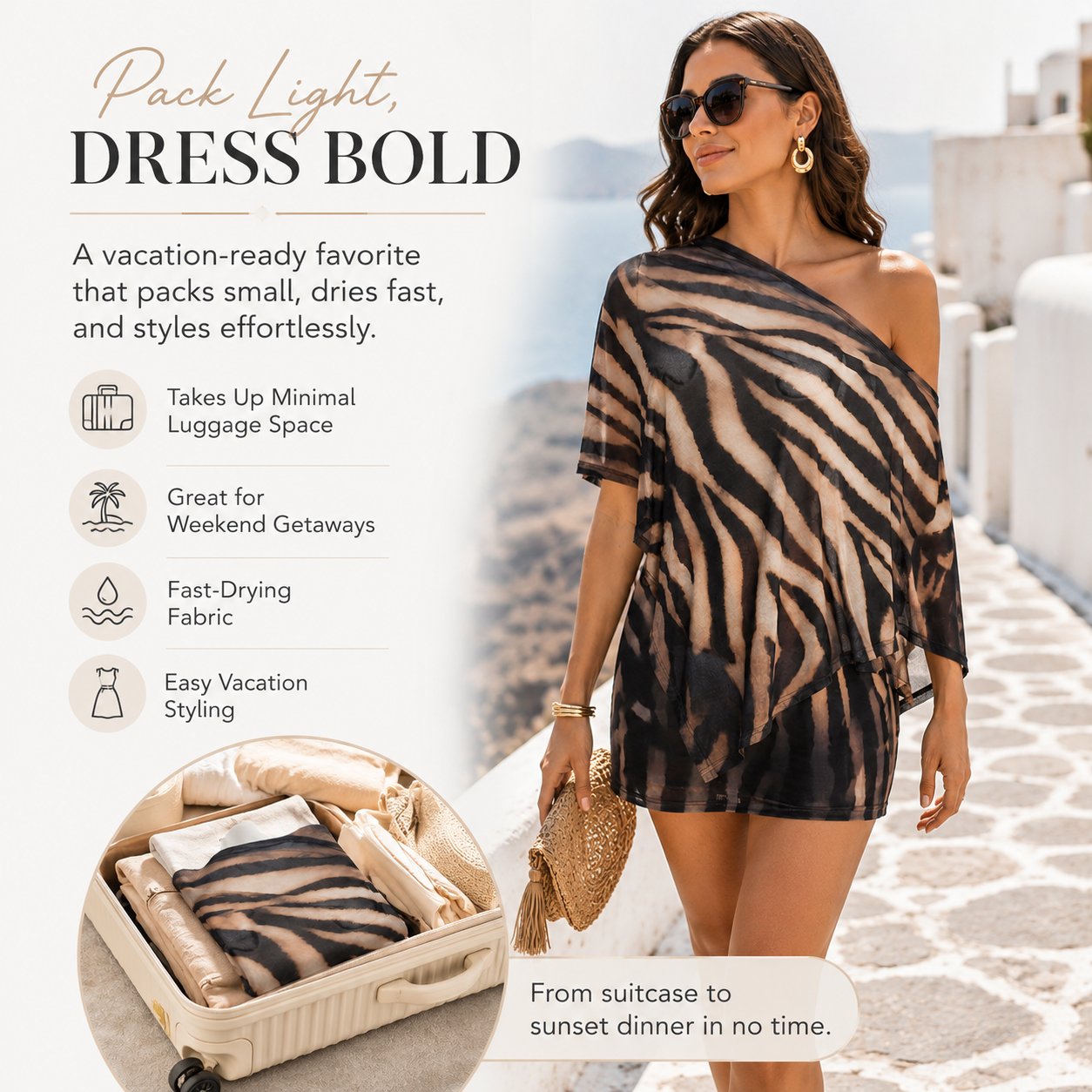 Ciera Skirt Set | Stretchy Animal Print, Draped Top and Mini Skirt 3