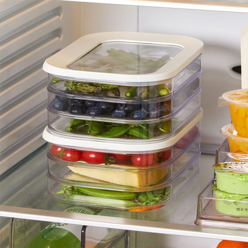 Clario Fridge Storage Container | Clear, Stackable Refrigerator Organizer Bins 0