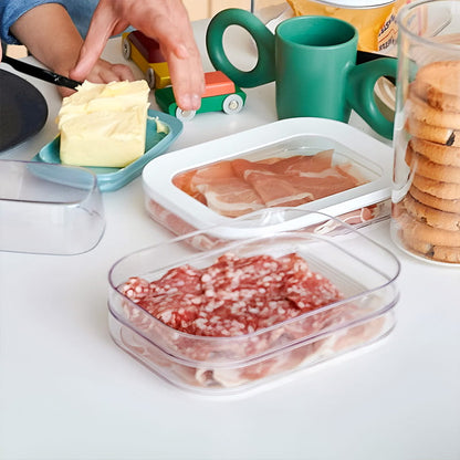 Clario Fridge Storage Container | Clear, Stackable Refrigerator Organizer Bins 1