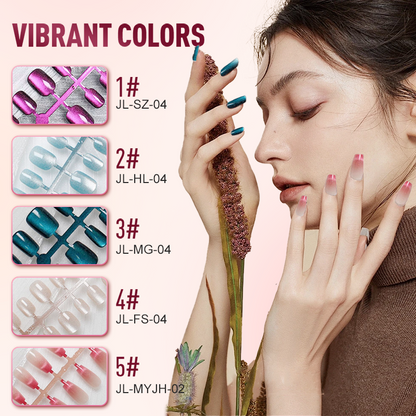 Cleo Cat Eye Press-On Nails Set | Magnetic Effect, 3 Sizes 2