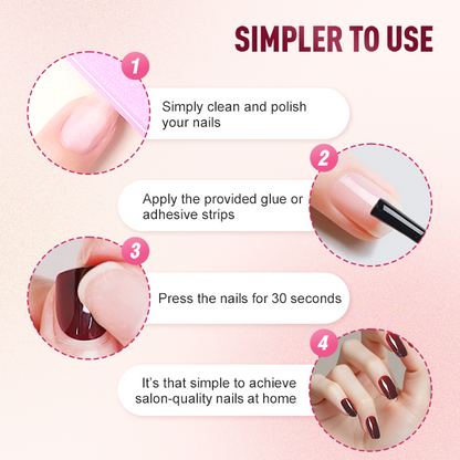 Cleo Cat Eye Press-On Nails Set | Magnetic Effect, 3 Sizes 6