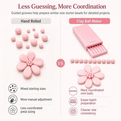Cleo Clay Ball Maker Set | 3D Printed, Four Precision Sizes for Pottery and Polymer Clay Tools 6