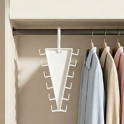 Cleo Closet Organizer | V-Shaped, Durable ABS with Double-Sided Hooks 4