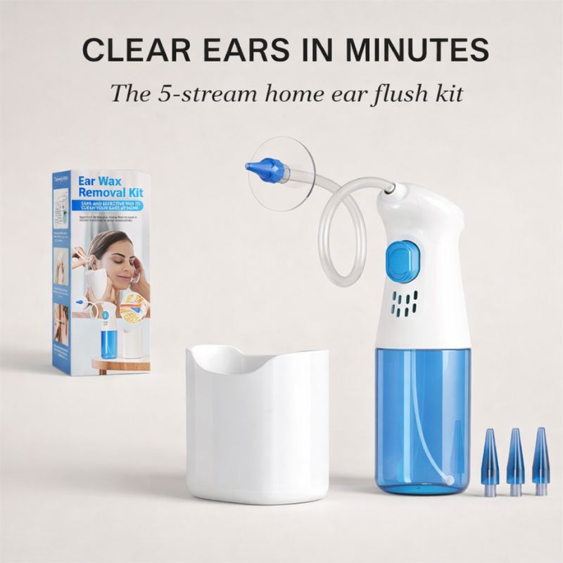 Cleo Ear Wax Removal Kit | 5-Stream System with 10 Nozzles 0