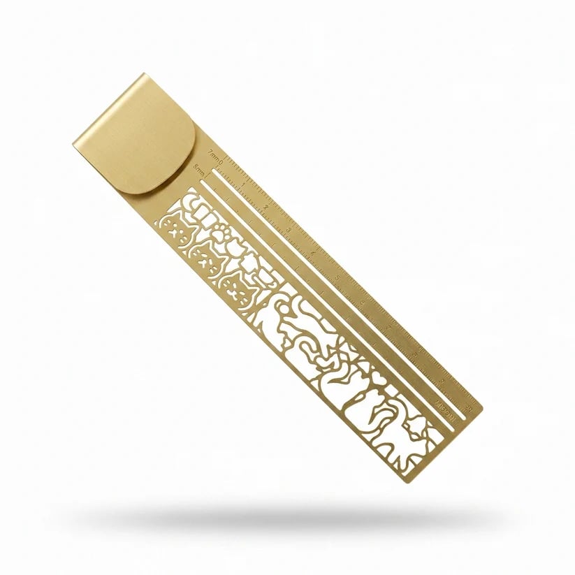 Cleo Metal Bookmark Maker | 3-in-1 Ruler and Stencil, Durable Design 6