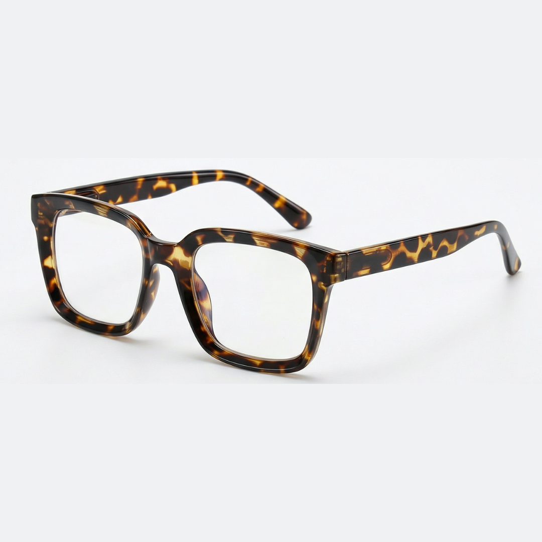 Cleo Reading Glasses for Women | Oversized Tortoiseshell, Blue Light Blocking 0