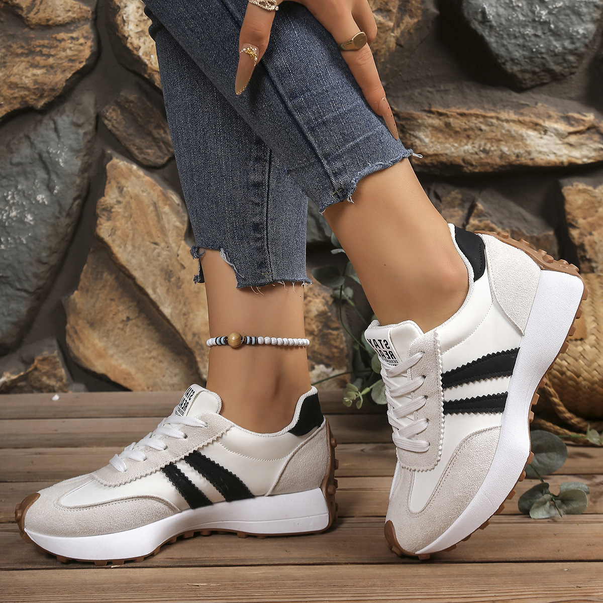 Cleo Sneakers | Comfortable Suede-Textured Design, Anti-Slip Outsole 2