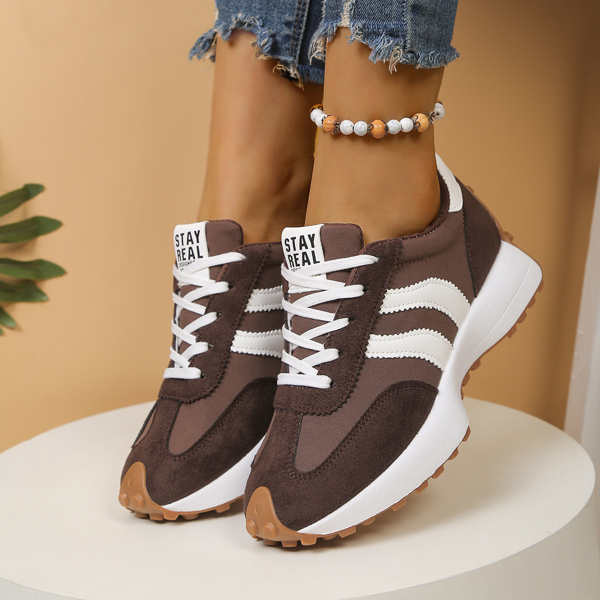 Cleo Sneakers | Comfortable Suede-Textured Design, Anti-Slip Outsole 8