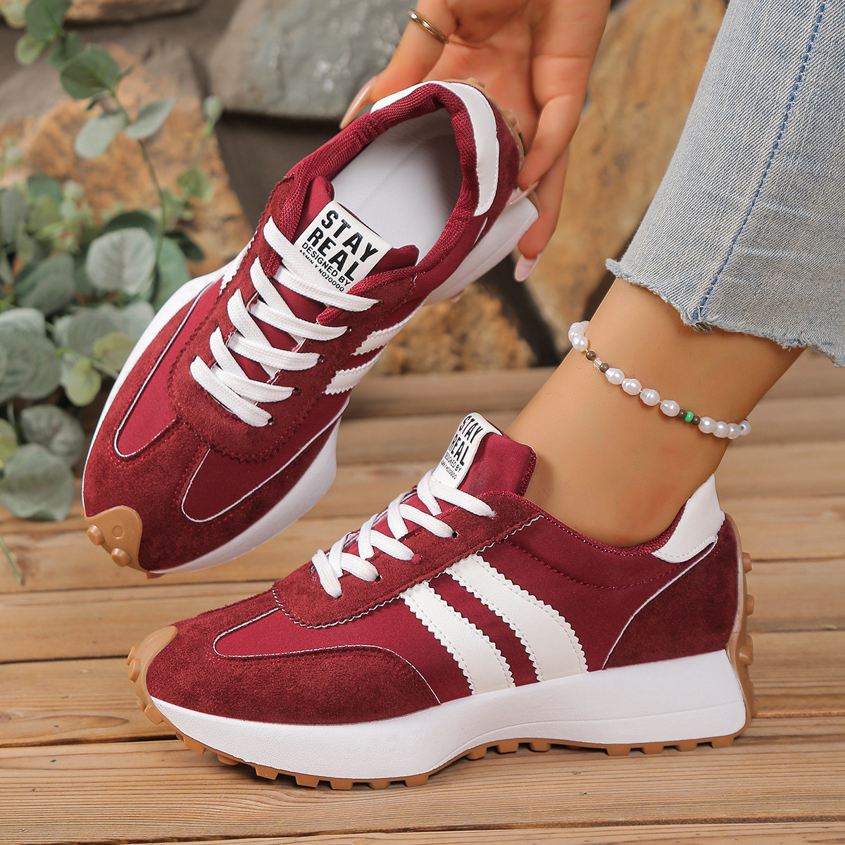 Cleo Sneakers | Comfortable Suede-Textured Design, Anti-Slip Outsole 9