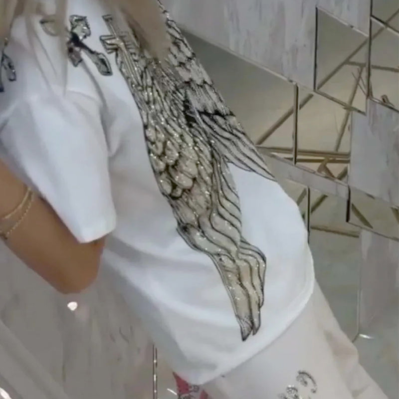 Cleo Two Piece Pants Set | Casual Printed Top and Drawstring Pants for Ladies 3