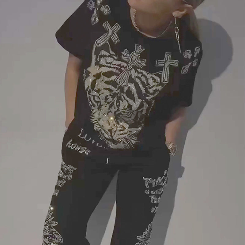 Cleo Two Piece Pants Set | Casual Printed Top and Drawstring Pants for Ladies 5