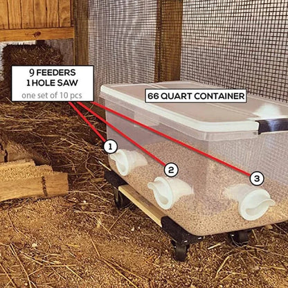 Clever Chicken Feeder | Weatherproof, Adjustable Poultry Feeder 3