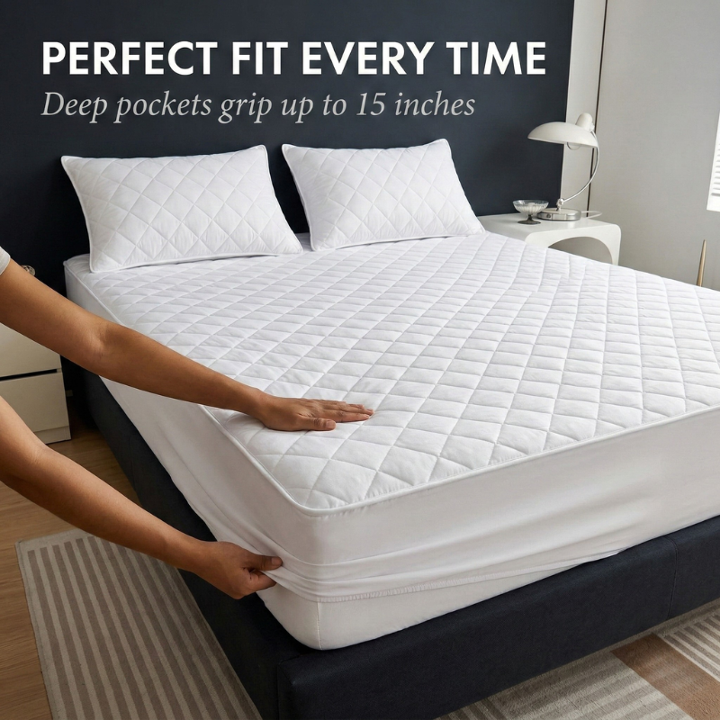 Coco Mattress Protector | Quilted Waterproof, Deep-Pocket Fit 1