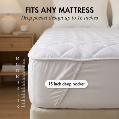 Coco Mattress Protector | Quilted Waterproof, Deep-Pocket Fit 3