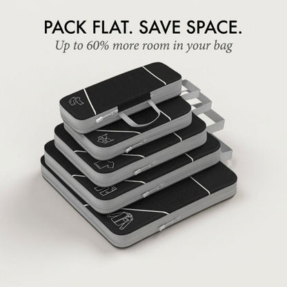 Cora Compression Packing Cubes Set | Dual-Zipper, Space-Saving 2