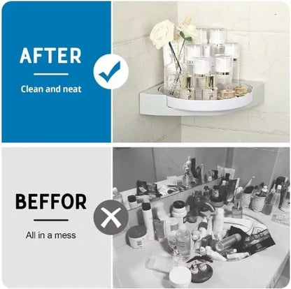 Cora Corner Shower Caddy | 360 Rotating Design, Space-Saving, Leak-Proof 5
