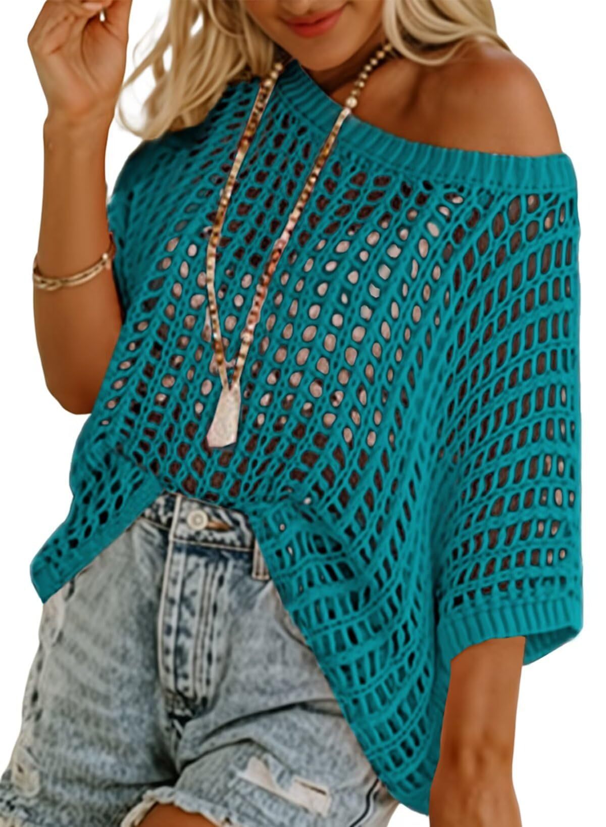 Cora Crochet Top | Lightweight Knit Women's Blouse for Going Out 16