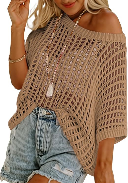 Cora Crochet Top | Lightweight Knit Women's Blouse for Going Out 21