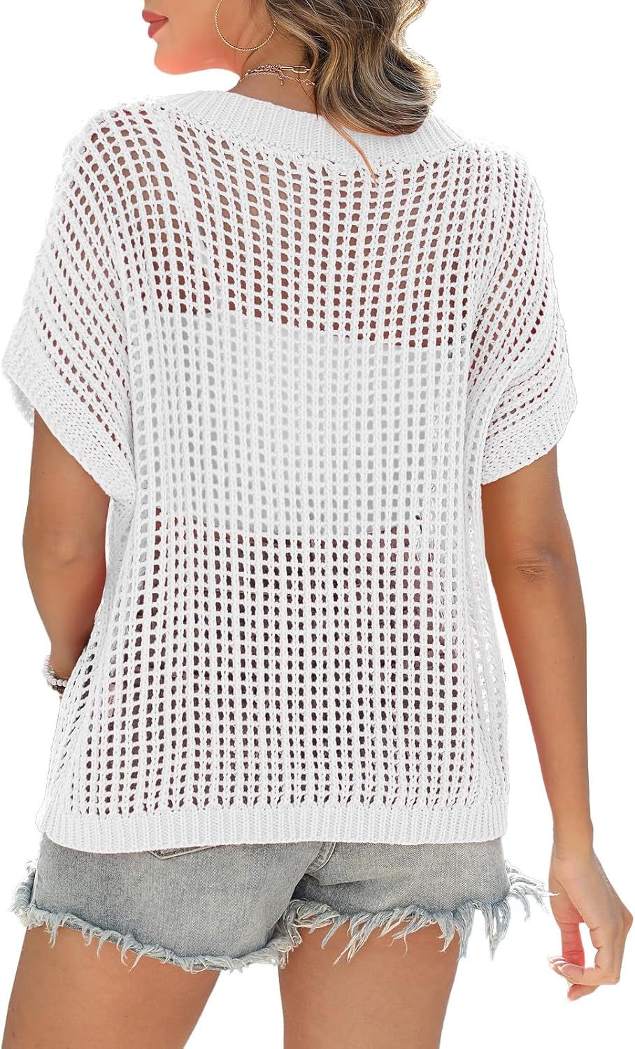 Cora Crochet Top | Lightweight Knit Women's Blouse for Going Out 5