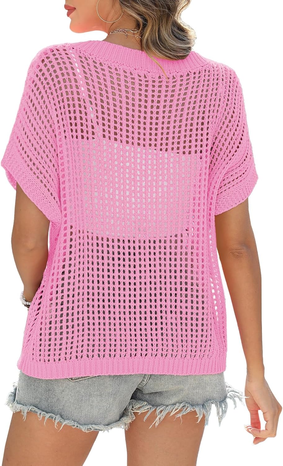 Cora Crochet Top | Lightweight Knit Women's Blouse for Going Out 7