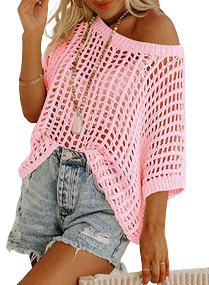 Cora Crochet Top | Lightweight Knit Women's Blouse for Going Out 9