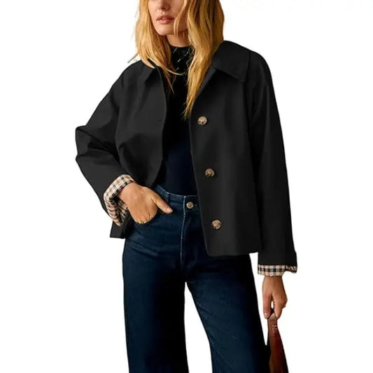 Cora Cropped Trench Coat Women | Windproof, Oversized Fit 0
