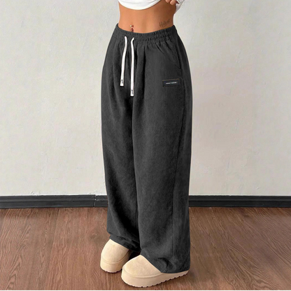 Cora Wide-Leg Pants | Premium Corduroy, Adjustable Drawstring 7