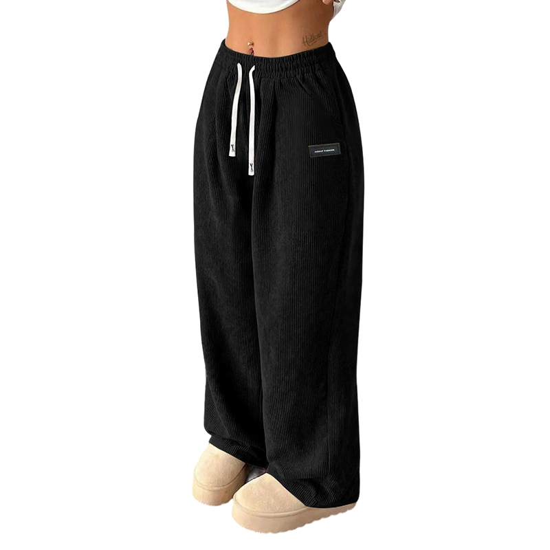 Cora Wide-Leg Pants | Premium Corduroy, Adjustable Drawstring 9
