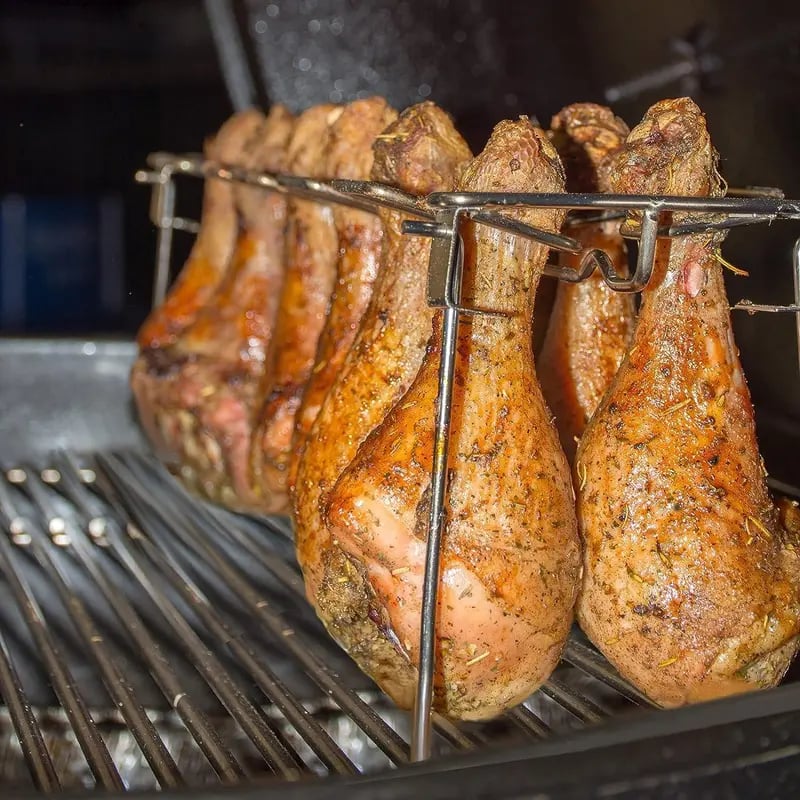 CrispRack Chicken Leg Holder | Food-Grade Stainless Steel, Holds Up to 14 Legs 3