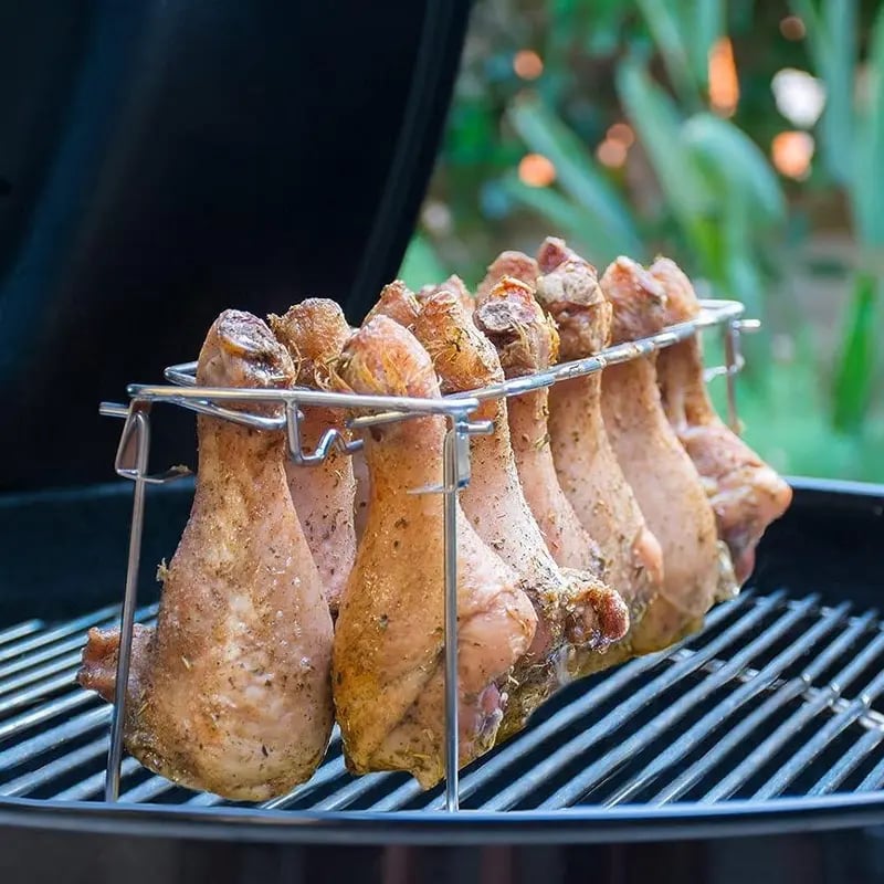 CrispRack Chicken Leg Holder | Food-Grade Stainless Steel, Holds Up to 14 Legs 4