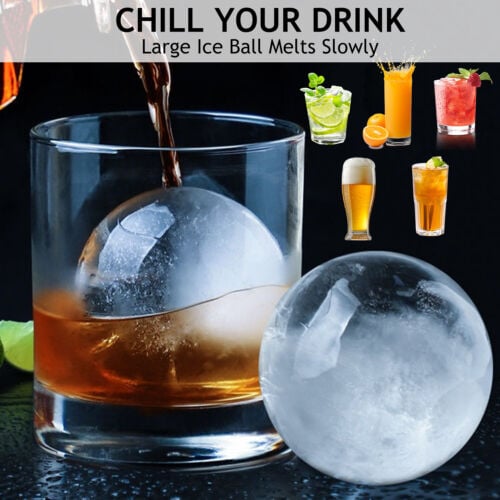 CrystalChill Ice Mold Set | BPA-Free, Makes 3 Round Ice Spheres 3