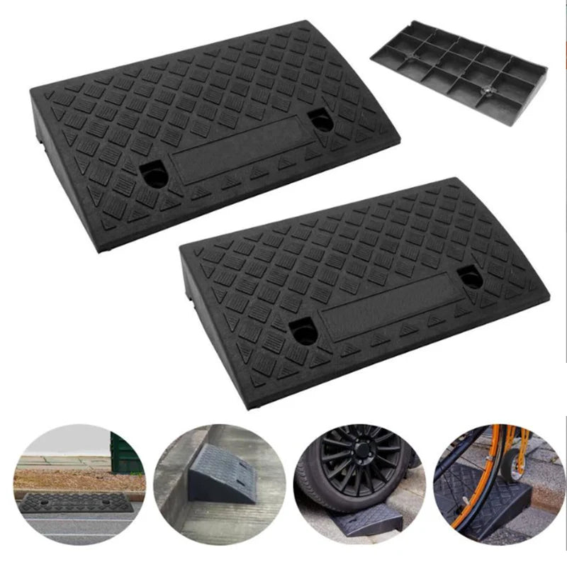 Cura Driveway Curb Ramp | Lightweight PVC, Anti-Slip Surface for Cars and Wheelchairs 4