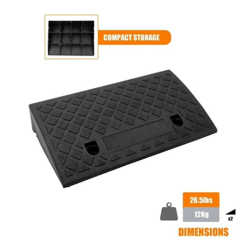 Cura Driveway Curb Ramp | Lightweight PVC, Anti-Slip Surface for Cars and Wheelchairs 5