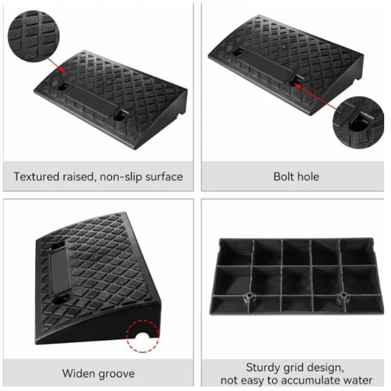 Cura Driveway Curb Ramp | Lightweight PVC, Anti-Slip Surface for Cars and Wheelchairs 8