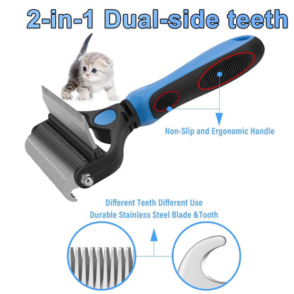 Dapper Dog Brush | 2-in-1 Deshedding and Undercoat Rake for Medium to Large Dogs 4