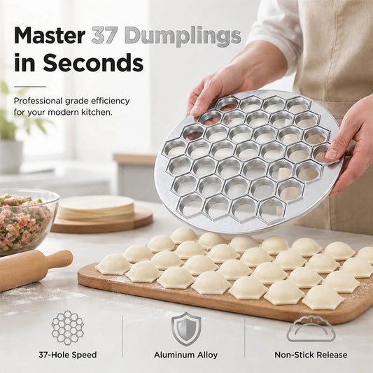 Dara Dumpling Maker | Aluminum Alloy, 37-Hole, 24.6 cm 0
