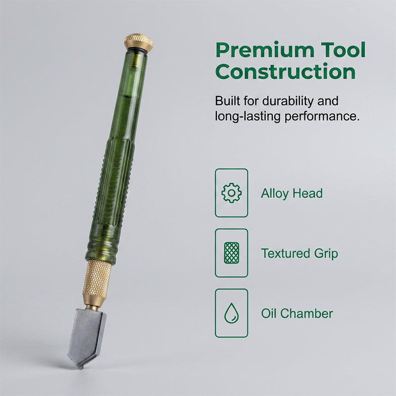 Daxon Precision Glass Cutter Tool | Alloy Wheel, Ergonomic Handle 2