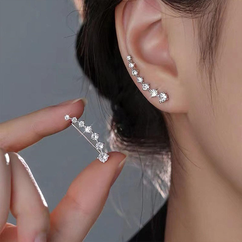Dazzle Crawler Earrings for Women | Zirconia Stones, Unique Ear Climber Design 2