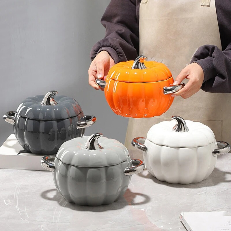 Farmhouse Pumpkin Ceramic Cookware