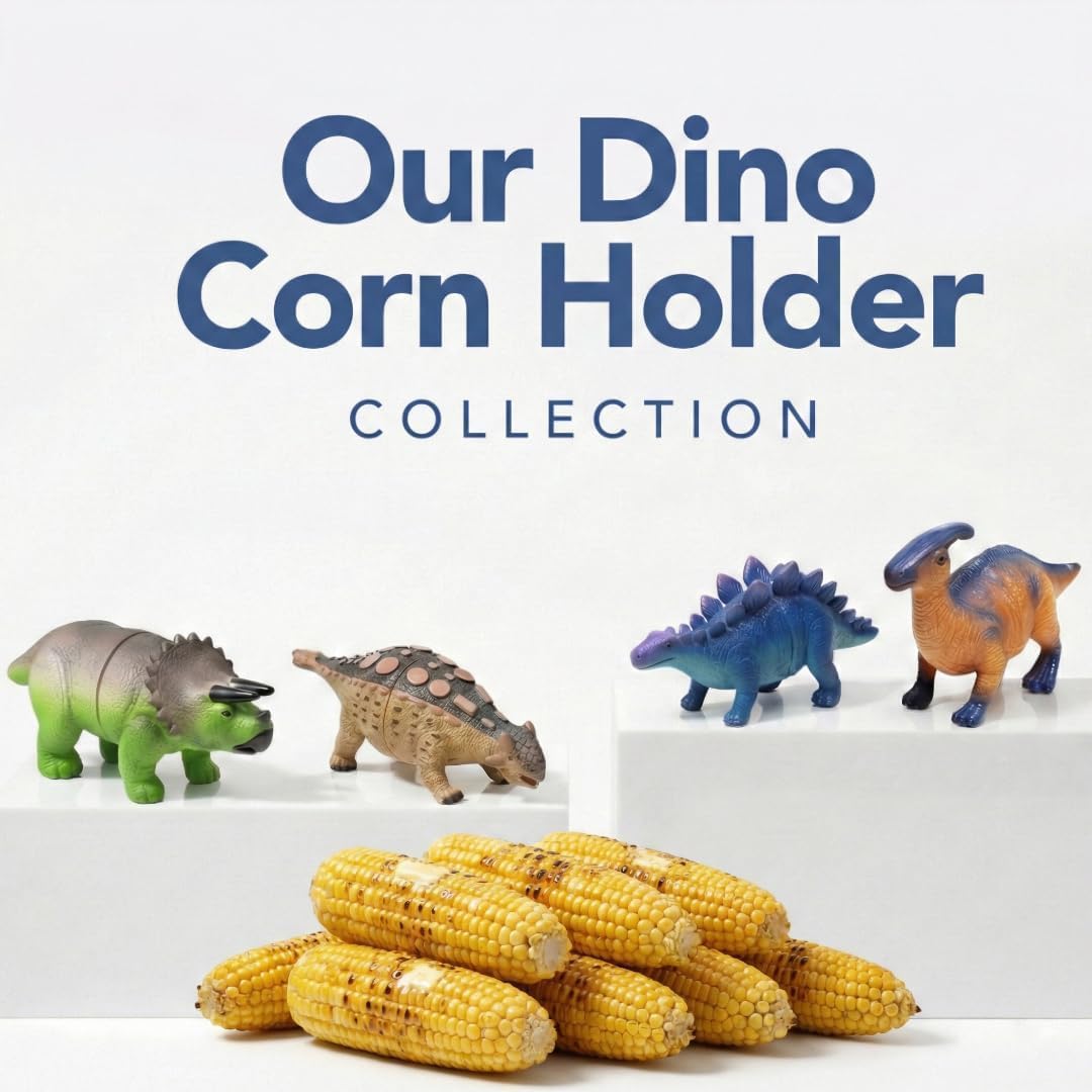 DinoGrip Corn Holders | Stainless Steel Prongs for Corn on the Cob 1