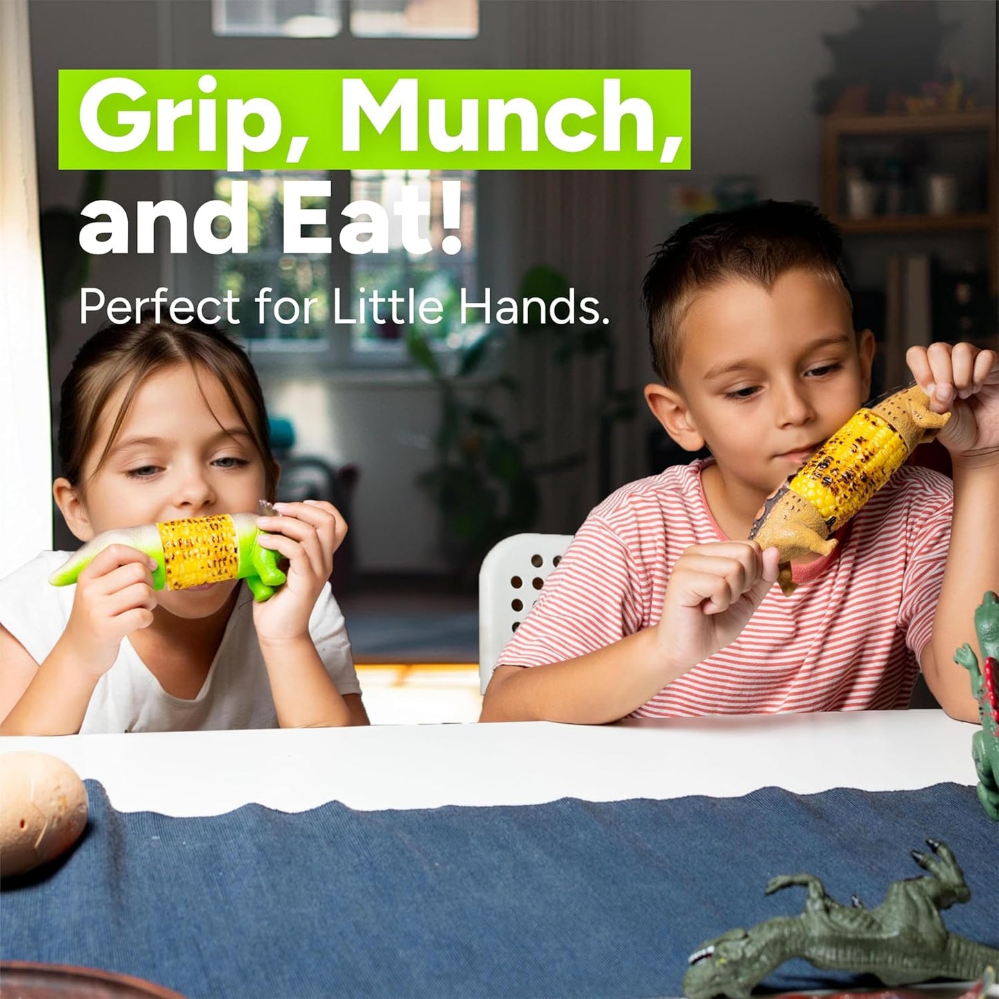 DinoGrip Corn Holders | Stainless Steel Prongs for Corn on the Cob 3
